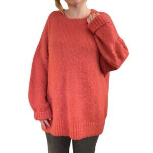 Sage the Label Nordstrom Coral Salmon Soft Knit Pullover Sweater M